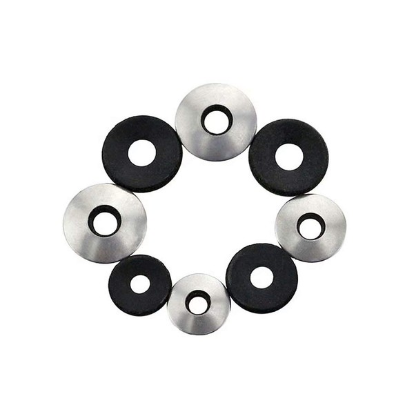 BOZONLI 50pcs Sealing Washers, Stainless Steel Neoprene EPDM Bonded Sealing