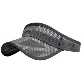 Buzz Selection CAP499 Visor, Sun Visor, Hat, Mesh, Running, Sunshade, Sports, Men's, Women's, gray (dark gray)