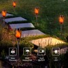 LQWELL® Solarleuchten Solar Fackellicht für Außen Garten 2 Stück 12