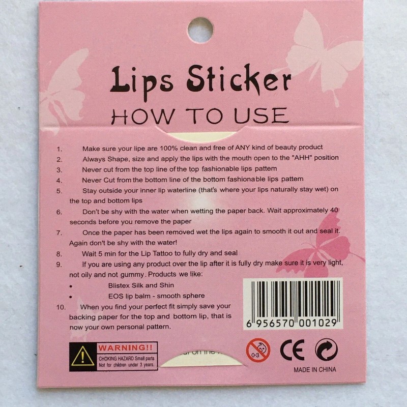 Gao Feng Temporary Lip Tattoo Sticker Lipstick Art Transfer With