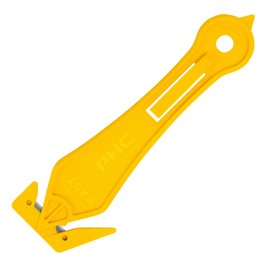 Pacific Handy Cutter EZST Two Sided Concealed Safety Cutter with Bladeless Plastic Tape Splitter, Safe and Efficient Cutting for Stretch Wrap, Cardboard, Tape, Zip Ties, Plastic Straps, and more