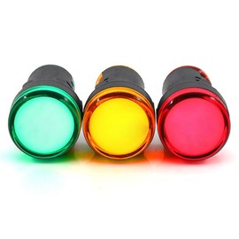 iplusmile 6 Piezas Led Indicador de Encendido Luz Piloto Luces de Señal Led 24 V Rojo Amarillo Verde Lámpara Piloto para Proyectos de Bricolaje Panel de Control Eléctrico Hvac