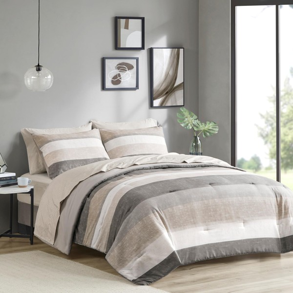 Madison Park Essentials King Comforter Set, Bed in A Bag