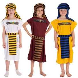 Charlie Crow Egyptian Costume Set for children | (White, 9-12 years)