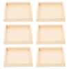 VOSAREA Special Wooden Pallet Craft Board 6pcs Unfinished Wood Cradled