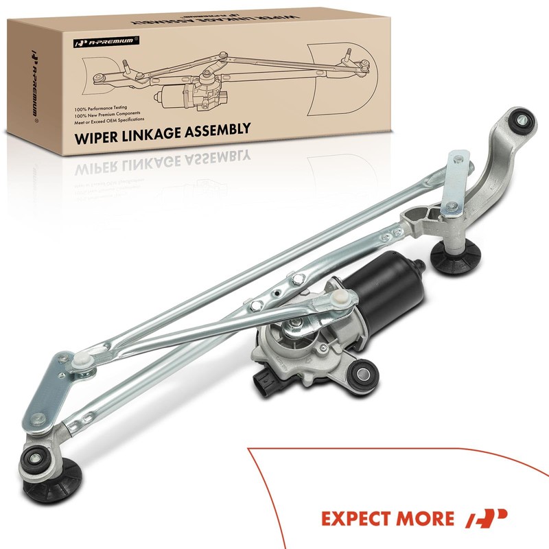 A-Premium Front Windshield Wiper Motor and Linkage Assembly Compatible with