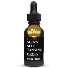 RemeVerse Men’s Self-Tanning Drops - Achieve Natural-Looking Even Skin Tone with Customizable Sunless Tanner for Men - Post-Shave Skin Protection - Ideal for All Skin Types and Tones - 1 oz