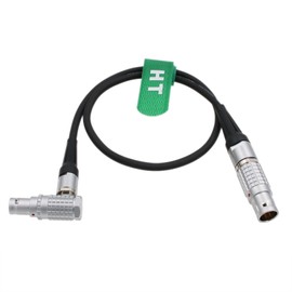 HangTon 12 V Power Cable for Steadicam M1 M2 to Red V-Raptor Komodo-X DSMC2 Epic Scarlet Camera 2B 3 Pin to Right Angle 6 Pin Socket 50 cm