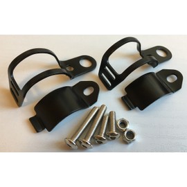 J-base Universal Turn Signal Stay, Set of 2, Fork Clamp, 1.2 - 1.6in (30 - 40mm) (Black, Stay)