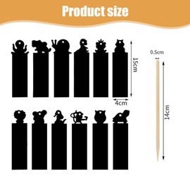 dinghaole 20 Stück Kratzbild Lesezeichen, Regenbogen Scratch Art, Kratzbilder Lesezeichen Tiere Magic Regenbogen Scratch Papier Mit Bändern und Holzstiften für Mitgebsel