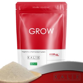 KALIX Grow Fertilizer | Water-Soluble Vegetative Nutrients for Hydroponic Systems, Soil, and Greenhouses | Ideal for Tomatoes, Leafy Greens, Herbs, and Fast-Growing Plants