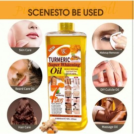 Soft 7 Oil, Soft 7 Turmeric Oil, Moisturizing Nourishing for Face and Body, Natural Moisturizing Body Oil for All Skin Types (1pcs) 35.19 OZ 1000ml