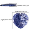 Nupuyai Blue Dot Stone Thumb Stone Worry Stone Heart Gemstone