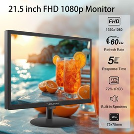 Thinlerain 19 inch Computer Monitor 1440x900 PC Monitor with HDMI VGA AV BNC USB Ports, 60Hz, 5Ms, VESA, Display Build-in Speakers for Office Home
