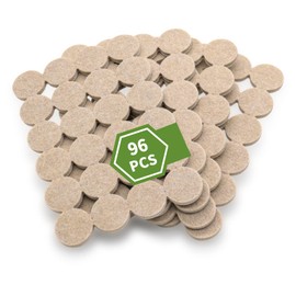 Felt Furniture Pads for Hardwood Floors 96 PCS, Furniture Pads, Floor Protectors for Hardwood Floors, Felt Pads for Furniture, Round, Beige, Value Pack