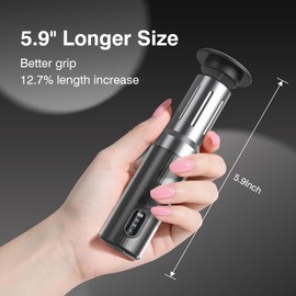 5.9IN Longer Electric Callus Remover for Feet, Wireless Electric Foot File,Adjustable 6 Speed Rechargeable Foot Scrubber Foot Sander for Callus Removal,Pedicure Tools with 20 Sandpaper Discs, Black