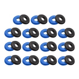 sourcing map 10 Pcs Glad Hand Seal, Truck GladHand Washers TPE Rubber Elastic Grommets Round Gasket for Semi Trucks Trailers Brake Air Hose Parts (Blue/Black)