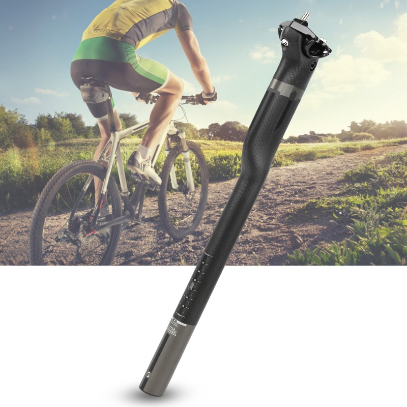 Carbon Fiber Bicycle Seatpost 27.2x400mm Folding Cycling Road Mountain Bike