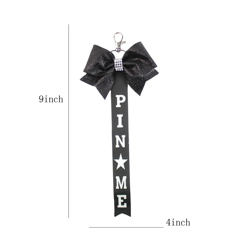 Pin Me Cheer Ribbon for Backpack Cheer Bow Pin Holder