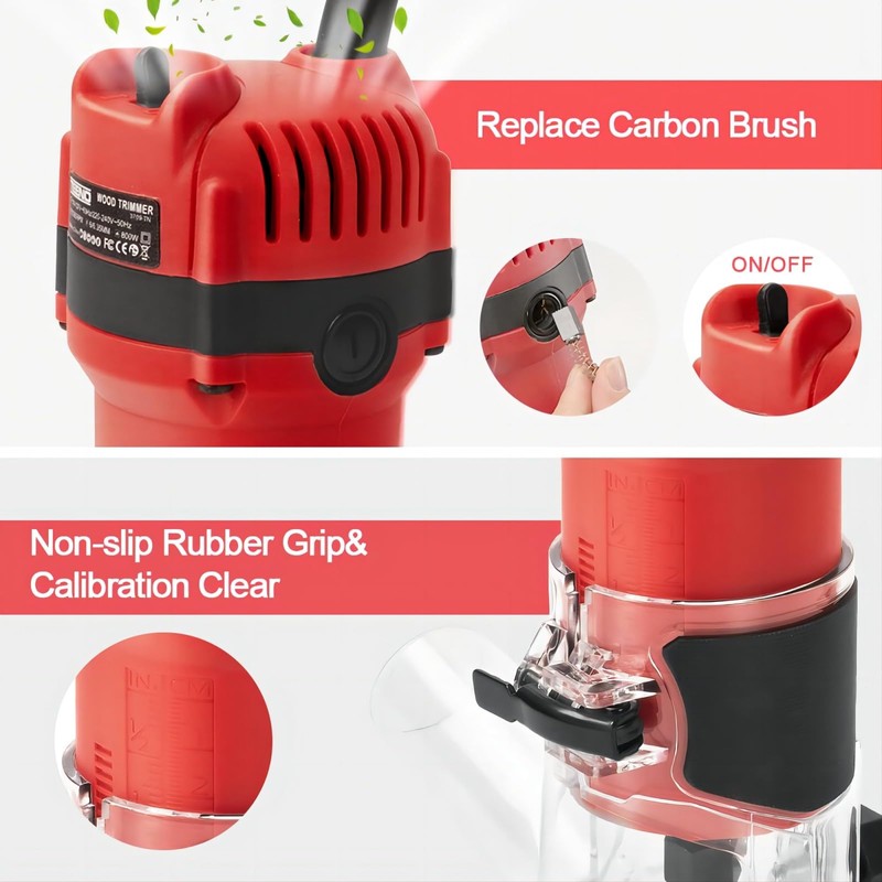 TEENO Wood Router, 800W Compact Router Tools for Woodworking, 31000