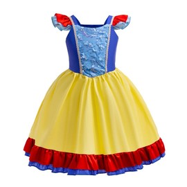 Lito Angels Princess Snow White Fancy Dress Up Clothes Everyday Play Wear Costume for Kids Girls Age 2-3 Years (Tag Number 100)