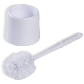 Carlisle FoodService Products 36719700 Toilet Bowl Brush with Hideaway Holder, 16", 14.5" Height, 3" Width, Polypropylene, White