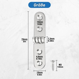 8 Pieces Hinges Folding Folding Hinges for Cabinet Doors Door Hinges Iron Furniture Hinge Suitable for The Manufacture of Furniture The Installation of Doors and Windows
