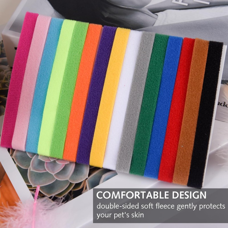15 Colors Puppy ID Collars, Whelping Puppies ID Bands, Double-Sided