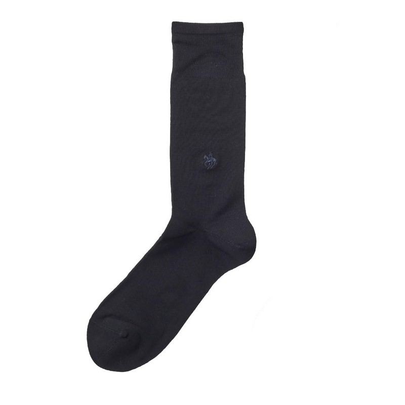 Gunze Men's POLO Polo, Plain Business Socks, 3 Pairs, Black