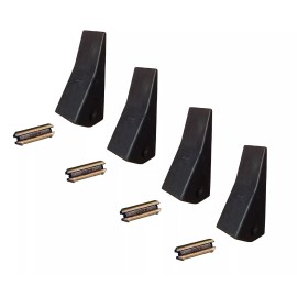Quality Aftermarket 4 Backhoe / Skid / Mini Ex Bucket Teeth w/ Pins - 23, 230, 230SP, D51750, T230SP