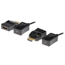Seco-Larm MVE-PN11-01Q Enforcer IR Over HDMI Kit; Includes 2X HDMI Adapters, 1 IR Trasmitter, and 1 IR Receiver; Transmitter and Receiver are Each Built with a 4.5ft Cord; 3.5mm Jack