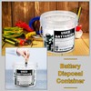 Baderke Battery Disposal Container Battery Recycling Container 1.32 Gallons Capacity