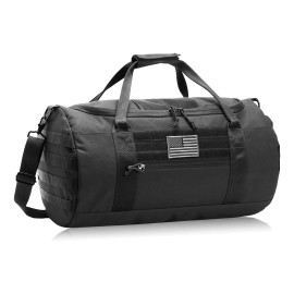 40L Tactical Gym Duffle Bag for Men Heavy Duty Adjustable Strap 3 Way Carry Ideal for Workout Basketball Soccer & Weekend Travelcolor: TAN