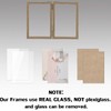 5x7 Double Picture Frames Hinged Wood Grain with Real Glass