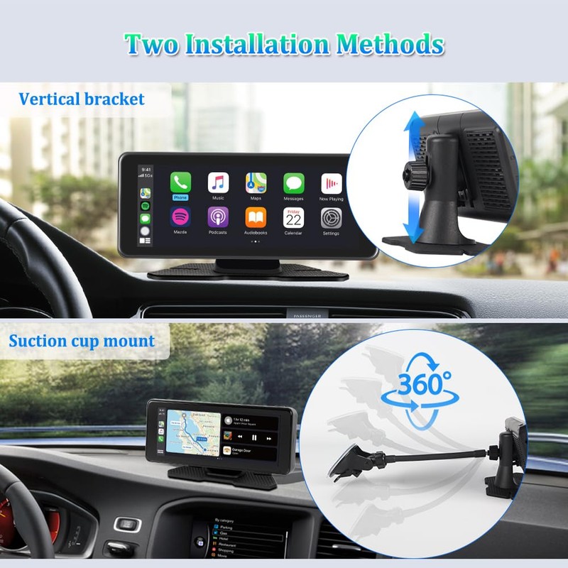 VSYSTO Car Stereo Wireless Carplay and Android Auto, 10.26" Touchscreen