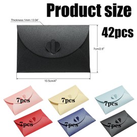 42pcs Colored Small Envelopes,Mini Pearlescent Envelopes,Vintage Kraft Paper Envelopes Cute Envelopes for Gift Cards Wedding Birthday Party Supplies