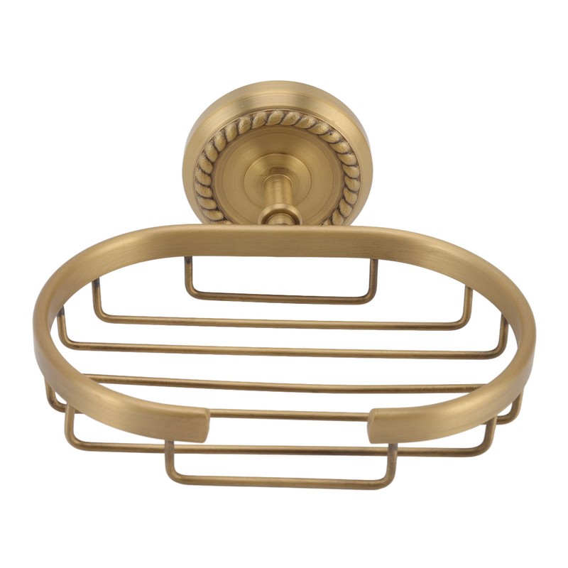 Soap Dish Wall Mounted Twisted Pattern Soap Holder Copper Stainless