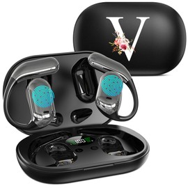 AI Translation Earbuds Real Time, 144 Language Translator Earbuds with APP Compatible with iOS & Android, Bluetooth Headphones Translating Device for Travel Business and Learning,Black-V