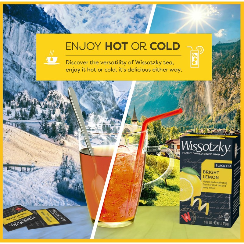 Wissotzky Bright Lemon Black Tea (3 Pack - 60 Tea