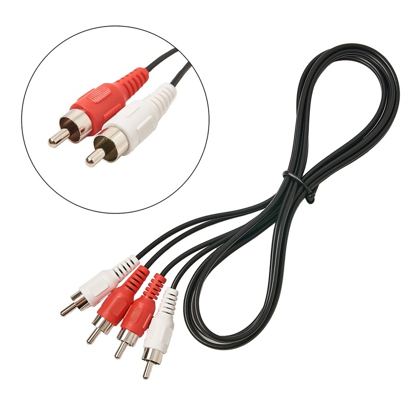QDiShi (2 Pcs) RCA Stereo Audio Cable, 2-RCA Male to