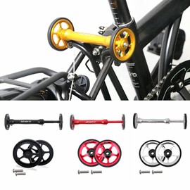 Litepro Easy Wheel Extension Rod Telescopic Bar Bike Aluminum Alloy Rear Cargo Rack Parts for Folding Bicycle (Silver Ring + Rod)