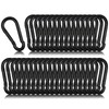 50 Pack 1.97" Heavy Duty Carabiner Clips, M5 Black Galvanized