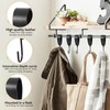 GGXZHT Pack of 10 S Hooks Black with Leather Loop,