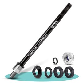 ACIELANNA Thru Axle Adapter M12 x 1.75-160-178 mm Thru Axle with Bicycle Axle Adapter, Adjustable Shaft Length, Thru Axle Compatible with Most Bicycle Trailer Couplings