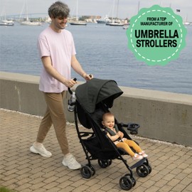Summer by Ingenuity 3Dlite Convenience Stroller, Lightweight Travel Stroller, Green - Age 6 Months Up to 50 Lbs.