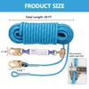 50FT Fall Protection Safety Rope - Heavy Duty Vertical Roof