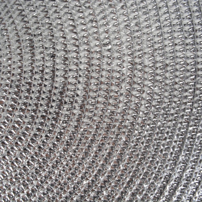 DII Woven Placemats Collection Metallic Round Placemat Set, 15", Silver,