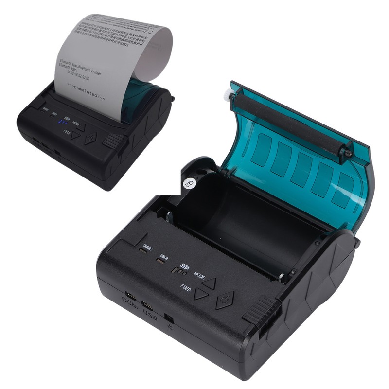 Label Printer 80mm Mini Portable Stable Convenient Thermal Printer for
