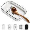 ABRUTY Spoon Rest for Stove Top, Ceramic Spoon Holder for
