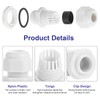 Faankiton 25PCS PG9 Adjustable Cable Connectors, Waterproof Nylon Cable Protectors